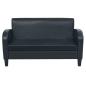 Preview: Sofa 2-Sitzer Kunstleder Schwarz