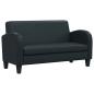 Preview: Sofa 2-Sitzer Kunstleder Schwarz