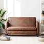 Preview: Sofa 2-Sitzer Wildleder-Optik Braun