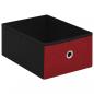 Preview: Faltbare Sitzbank mit Stauraum Weinrot 76x38x38 cm Leinenoptik