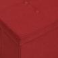 Preview: Faltbare Sitzbank mit Stauraum Weinrot Leinenoptik