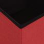 Preview: Hocker mit Stauraum Weinrot Leinenoptik
