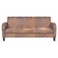 Preview: Sofa-Set 2-tlg. Kunstleder in Wildleder-Optik Braun