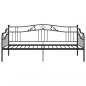 Preview: Schlafsofa Bettgestell Schwarz Metall 90x200 cm