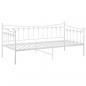 Preview: Schlafsofa Bettgestell Weiß Metall 90x200 cm