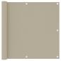 Preview: Balkon-Sichtschutz Beige 90x500 cm Oxford-Gewebe