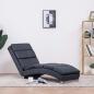Preview: Chaiselongue Grau Wildleder-Optik