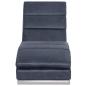 Preview: Chaiselongue Grau Wildleder-Optik