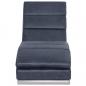 Preview: Chaiselongue Grau Wildleder-Optik