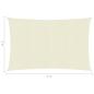 Preview: Sonnensegel 160 g/m² Cremeweiß 5x6 m HDPE