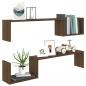 Preview: Wandregale 2 Stk. Braun Eichen-Optik 100x15x20 cm Holzwerkstoff