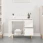Preview: Badschrank Weiß 65x33x60 cm Holzwerkstoff