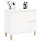 Preview: Badschrank Weiß 65x33x60 cm Holzwerkstoff