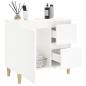 Preview: Badschrank Weiß 65x33x60 cm Holzwerkstoff