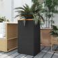 Preview: ARDEBO.de - Pflanzkübel Schwarz 40x40x80 cm Poly Rattan