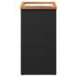 Preview: Pflanzkübel Schwarz 40x40x80 cm Poly Rattan