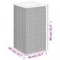 Preview: Pflanzkübel Schwarz 40x40x80 cm Poly Rattan