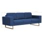 Preview: 2-tlg. Sofagarnitur Stoff Blau