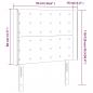 Preview: LED Kopfteil Schwarz 93x16x118/128 cm Kunstleder