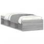 Preview: Bettgestell Grau Sonoma 75x190 cm