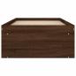 Preview: Bettgestell Braun Eichen-Optik 75 x 190 cm