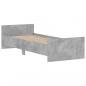 Preview: Bettgestell Betongrau 75x190 cm Holzwerkstoff