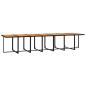 Preview: 19-tlg. Garten-Essgruppe mit Kissen Schwarz Poly Rattan