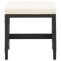 Preview: 19-tlg. Garten-Essgruppe mit Kissen Schwarz Poly Rattan
