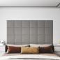 Preview: ARDEBO.de - Wandpaneele 12 Stk. Hellgrau 30x30 cm Stoff 1,08 m²