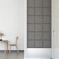 Preview: Wandpaneele 12 Stk. Hellgrau 30x30 cm Stoff 1,08 m²