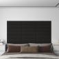 Preview: ARDEBO.de - Wandpaneele 12 Stk. Schwarz 60x15 cm Stoff 1,08 m²