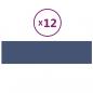 Preview: Wandpaneele 12 Stk. Blau 60x15 cm Stoff 1,08 m²