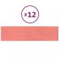 Preview: Wandpaneele 12 Stk. Rosa 60x15 cm Samt 1,08 m²