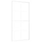 Preview: Schiebetür ESG Glas und Aluminium mattiert 102,5x205 cm Weiß