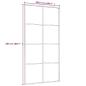 Preview: Schiebetür ESG Glas und Aluminium mattiert 102,5x205 cm Weiß