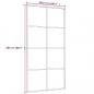 Preview: Schiebetür ESG Glas und Aluminium mattiert 102,5x205 cm Weiß