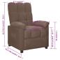Preview: Relaxsessel Taupe Stoff