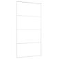 Preview: Schiebetür ESG Glas und Aluminium mattiert 102,5x205 cm Weiß
