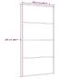 Preview: Schiebetür ESG Glas und Aluminium mattiert 102,5x205 cm Weiß