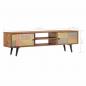 Preview: TV-Schrank 140×30×40 cm Massivholz Akazie
