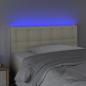 Preview: LED Kopfteil Creme 90x5x78/88 cm Kunstleder