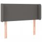 Preview: LED Kopfteil Grau 83x16x78/88 cm Kunstleder
