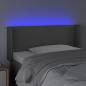 Preview: LED Kopfteil Grau 83x16x78/88 cm Kunstleder