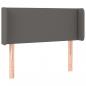 Preview: LED Kopfteil Grau 93x16x78/88 cm Kunstleder