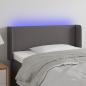 Preview: ARDEBO.de - LED Kopfteil Grau 103x16x78/88 cm Kunstleder