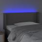 Preview: LED Kopfteil Grau 103x16x78/88 cm Kunstleder