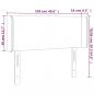 Preview: LED Kopfteil Grau 103x16x78/88 cm Kunstleder