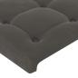 Preview: LED Kopfteil Dunkelgrau 203x16x78/88 cm Samt