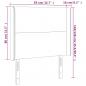 Preview: LED Kopfteil Hellgrau 83x16x118/128 cm Samt
