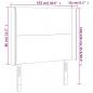 Preview: LED Kopfteil Schwarz 103x16x118/128 cm Kunstleder